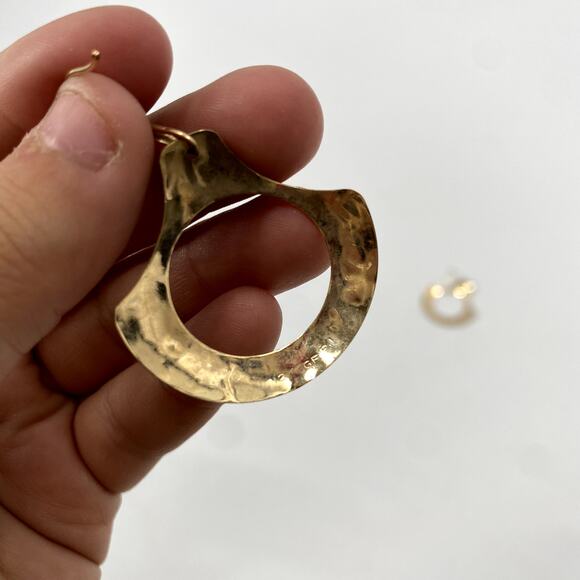 Gold 12K GF PJ Earrings - Picture 3 of 4